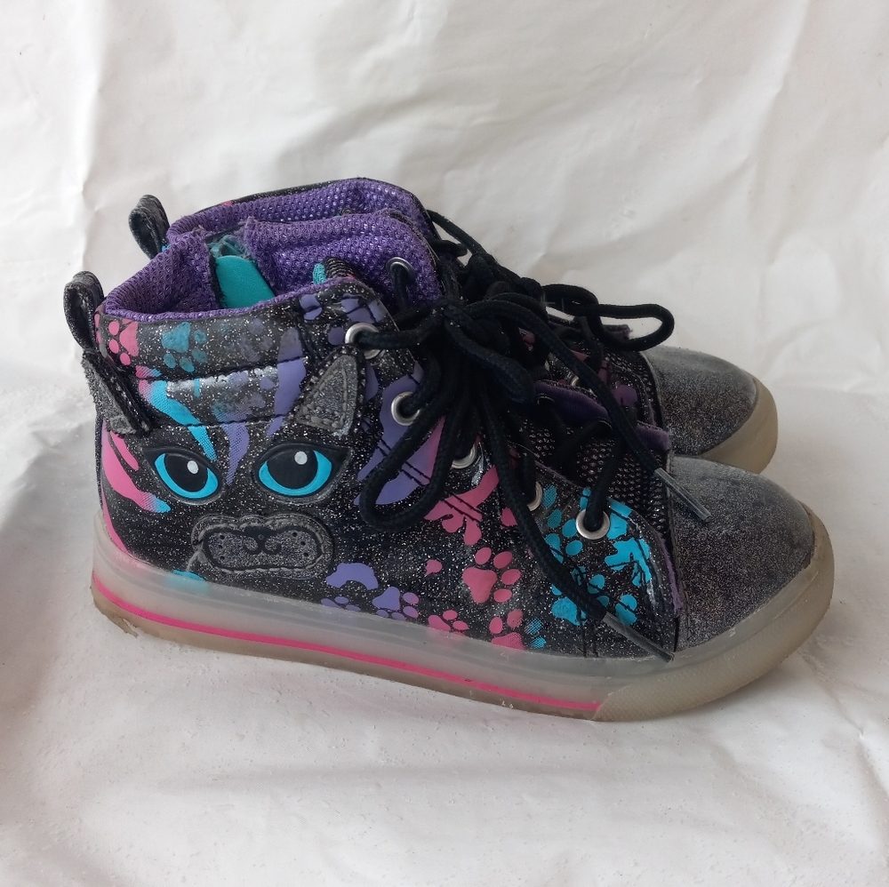 Athletic Works Light Up High Top Shoes Toddler Girl Size 10